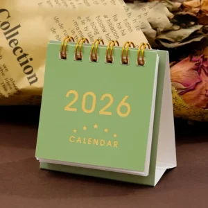 2026 Paper Desk Calendar – Mini Planner Tabletop