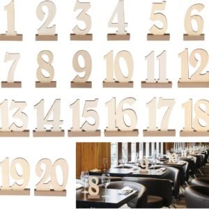Table Numbers Wooden (1-20 set)