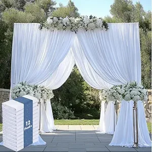 Backdrop Curtain Tulle White 3x6m