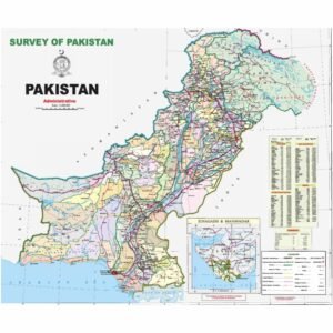 Pakistan Map Paper 20x30inch (English)