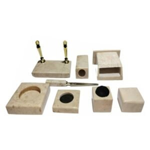 Table Set Marble 9 Pcs