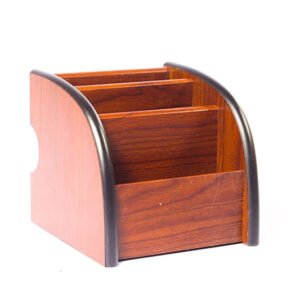 8006 Wooden Pen Stand - Brown