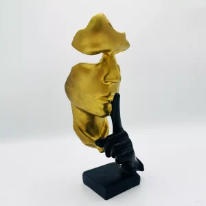 Silent Thinker Face Ceramic Sculpture