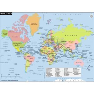 World Map Paper 20x30inch (English)