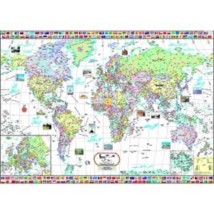 World Map Paper 20x30inch (Urdu)