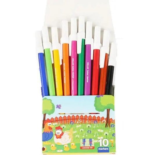 Dollar Colour Markers (10 Colors)