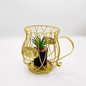 Decorative Coffee Cup with Planter